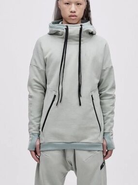 TEMPLA DOUBLE HOODIE JADE GREEN - L